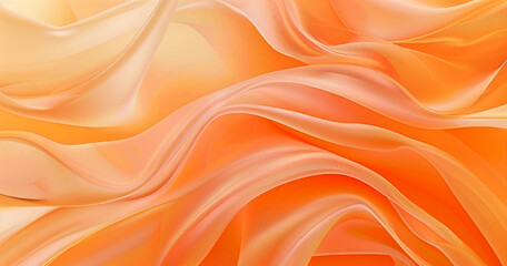 Obraz premium Abstract orange background with soft waves and light lines for an elegant design