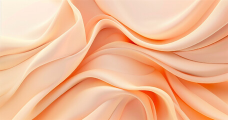 Fototapeta premium Abstract orange background with soft waves and light lines for an elegant design