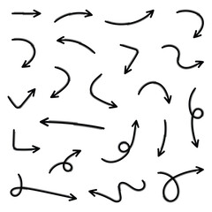 Set of Doodle Arrow Vectors Design