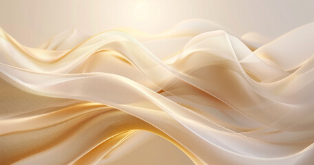 Fototapeta premium Abstract gold background with soft waves and light lines for an elegant design