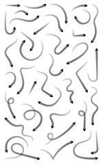 Set Of Lined Arrow Vectors Design