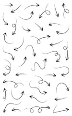 Collection of Sketch Arrow Vectors Set