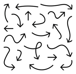 Set of Thin Line Arrow Collection Vector Design