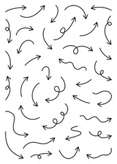 Set of  Abstract Thin Line Arrow Collection Vector Design