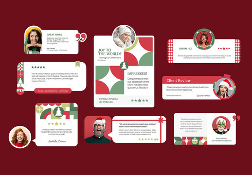 Christmas Testimonials, Review & Quotes Layout