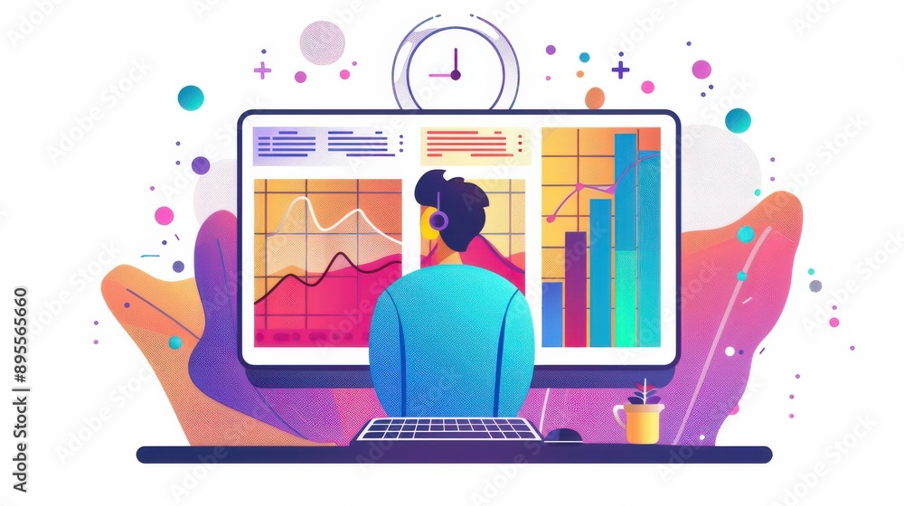 Poster learner data visualized on dashboard, adaptive learning suggestions