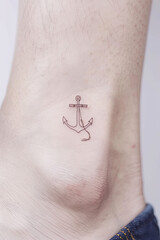 Anchor Tattoo on Ankle
