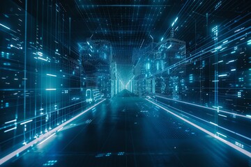 Digital Cityscape A Futuristic Vision of Technology