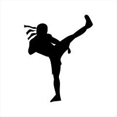 set of karate moves, martial arts karate silhouettes