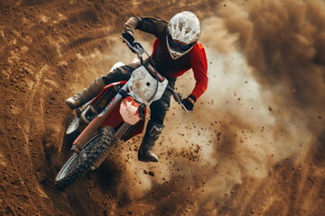 Dirt bike rider, Supercross, Sport concept, nice action of motorcycle jump