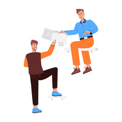 A flat illustration of the coalition

