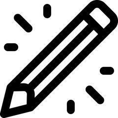pencil icon. vector line icon for your website, mobile, presentation, and logo design.