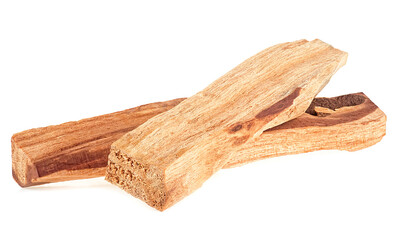 Holy wood - Palo Santo incense wood sticks isolated on a white background. Bursera Graveolens.