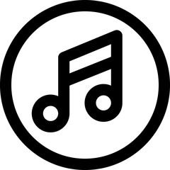 music icon. vector line icon for your website, mobile, presentation, and logo design.