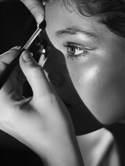 Obraz premium Person speaking on cell phone