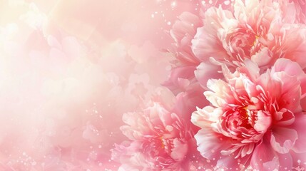 Delicate Pink Peony Flowers