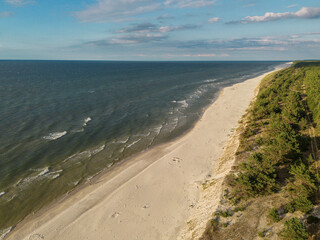 Sunset, sea, sandy beach