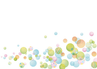 水彩風　ガーリーなドットフレーム8