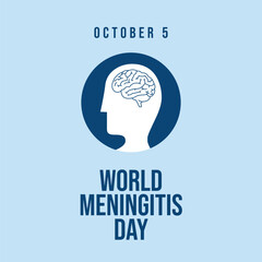 vector graphic of World Meningitis Day ideal for World Meningitis Day celebration.