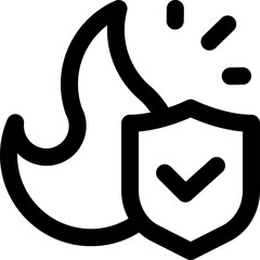 fire insurance icon. vector line icon for your website, mobile, presentation, and logo design.