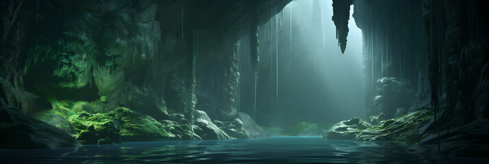 Enthralling Expedition: Cavern of Secrets Beneath the Emerald River Drops, Awaiting Daring Adventurers