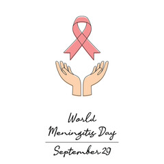 Obraz premium line art of World Meningitis Day good for World Meningitis Day celebrate. line art.