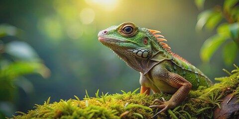 Adventurous lizard explorer in the wild, lizard, adventure, explorer, wilderness, reptile, nature, journey, brave