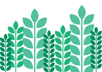 Nature Geometrical Green Leaves Plants Background