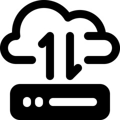 cloud transfer icon. vector glyph icon for your website, mobile, presentation, and logo design.