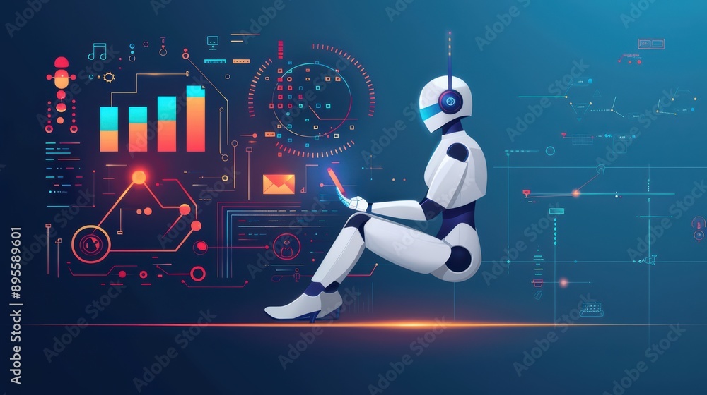 Poster person using ai for language skills evaluation, visual analysis and performance feedback, language e