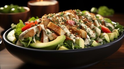 Ultra realistic and delicious looking Caesar salad