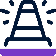 traffic cone icon. vector dual tone icon for your website, mobile, presentation, and logo design.