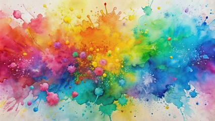 Obraz premium Watercolour pastel paint splatter on paper , artistic, vibrant, colorful, abstract, creative, texture, background