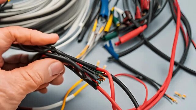 Heat shrink tubing is used to cover wires and connectors before being shrunk to the appropriate size