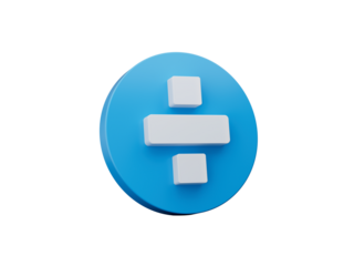 Golden 3d math Divide symbols icon isolated on white background 3D illustration
