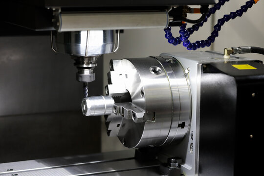 workpiece milling with 4 axis CNC machining center