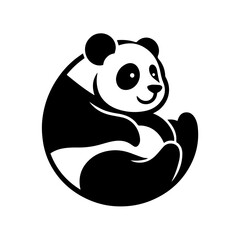 Vector illustration of panda isolated