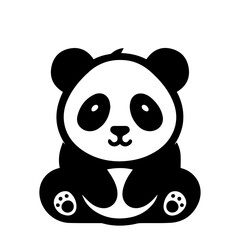 Vector illustration of panda isolated