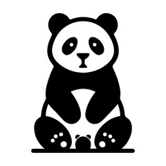 Vector illustration of panda isolated