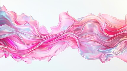 Obraz premium A pink and blue abstract painting on a white background with a light blue backdrop