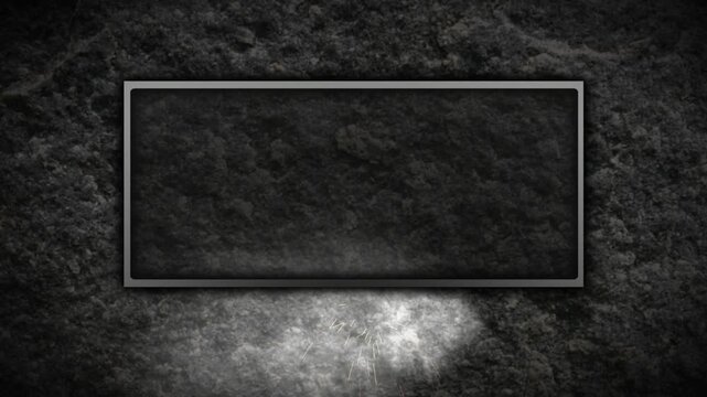 Film theater Logo or intro space with info text gunshot animation on bottom grey color animation box