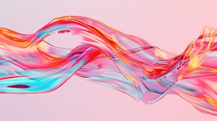   A vibrant abstract artwork of intersecting pink, blue, red, and white lines