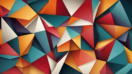 Fototapeta premium A colorful abstract shapes background with geometric patterns, suitable for creative and vibrant advertisements.