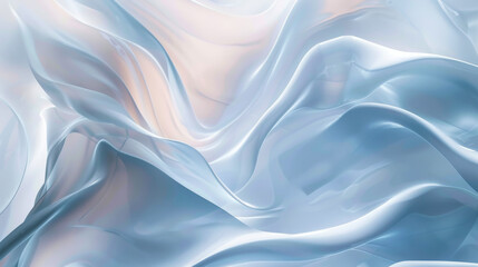 Obraz premium A soft, ethereal blend of pastel colors and flowing textures reminiscent of delicate silk, creating a calming and dreamy atmosphere.