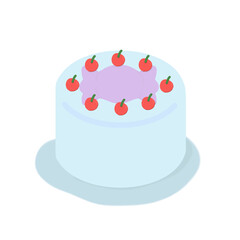 cake isolated on white