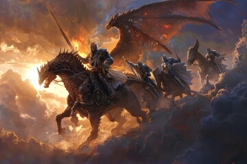 Knights on Dragons in the Sky.