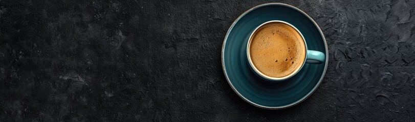 Fototapeta premium A Cup of Coffee on a Dark Background