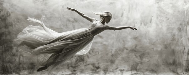 Dancer performing a graceful ballet