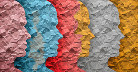 Paper face cutout. Created with Ai