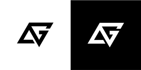 ag letter vector logo design